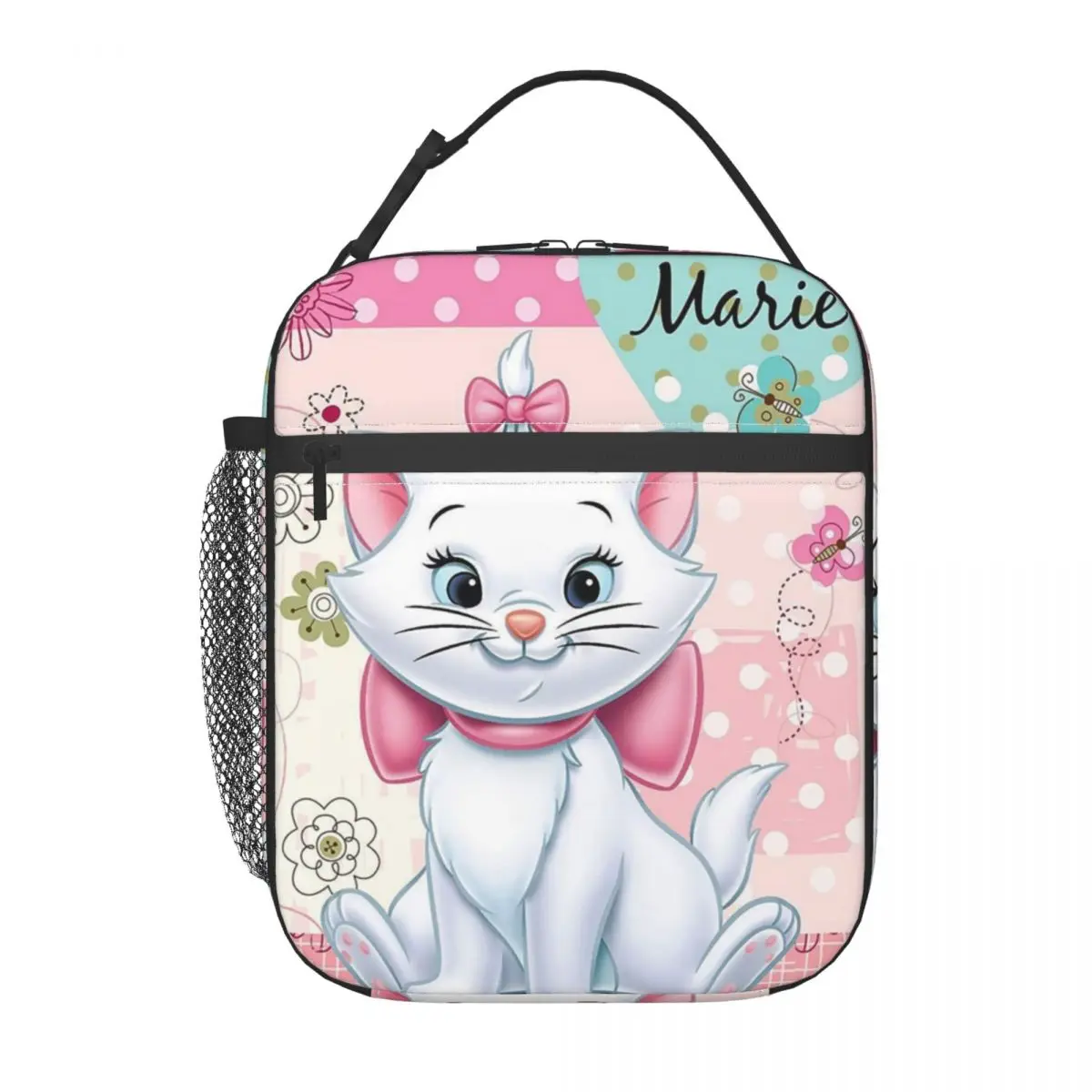 

Custom Movie Marie Cat Lunch Bag for Women Cooler Thermal Insulated Bento Box Kids School Children Waterproof Tote Bags