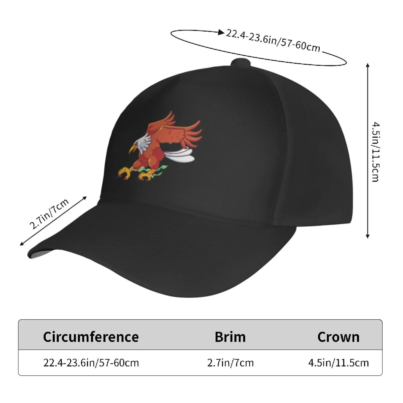 Casquette de baseball avec aigle féroce pour hommes et femmes, chapeau de papa réglable, casquettes respirantes décontractées pour l'extérieur, chapeau de chauffeur de camion