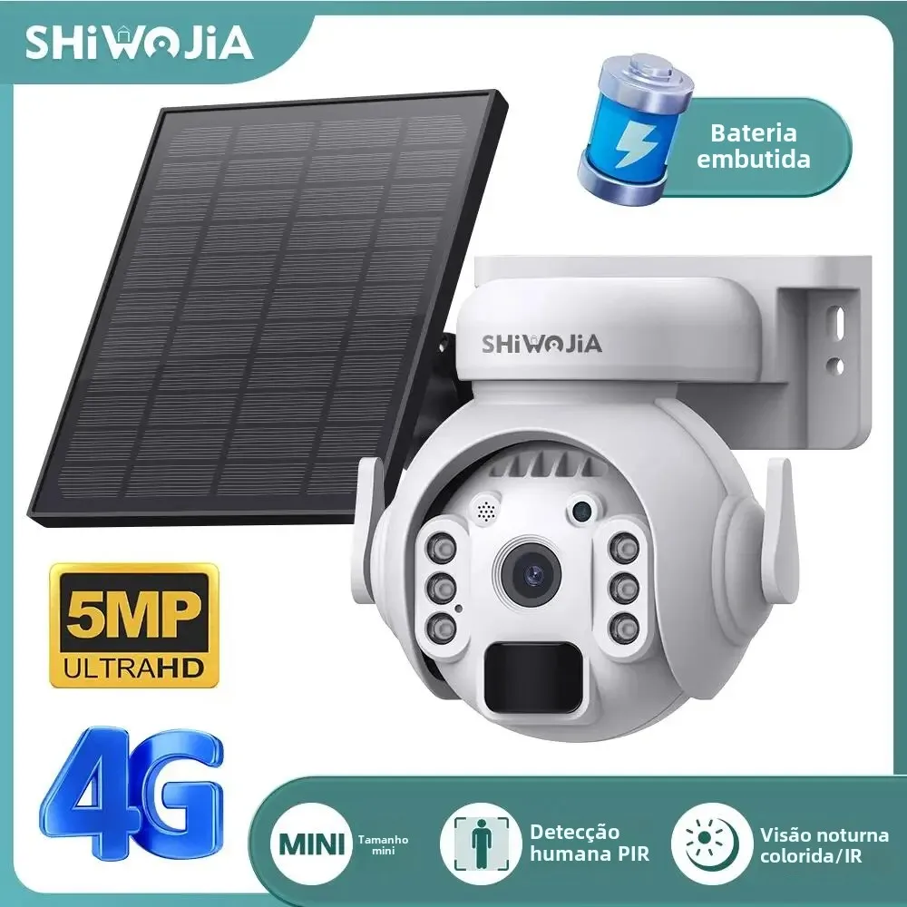 shiwojia-3k-5mp-4g-sim-camera-solar-panel-security-ptz-camera-night-vision-pir-human-detection-surveillance-solar-battery-camera