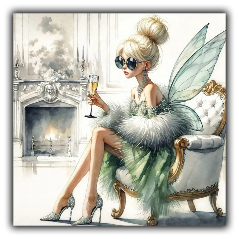 

Diamond Painting Elegant Elf Woman Rhinestones Embroidery Diamond Mosaic Portrait Cross Stitch New Arrival Handmade Gift