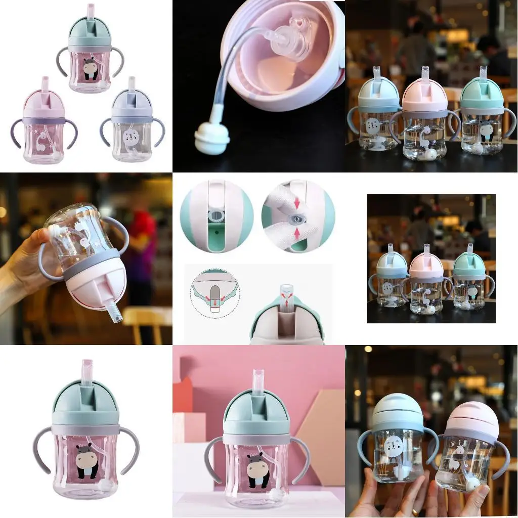 

Чашка для кормления ребенка с соломой, 250 мл, бутылочка для питья для детей, чашка-непроливайка L8RB