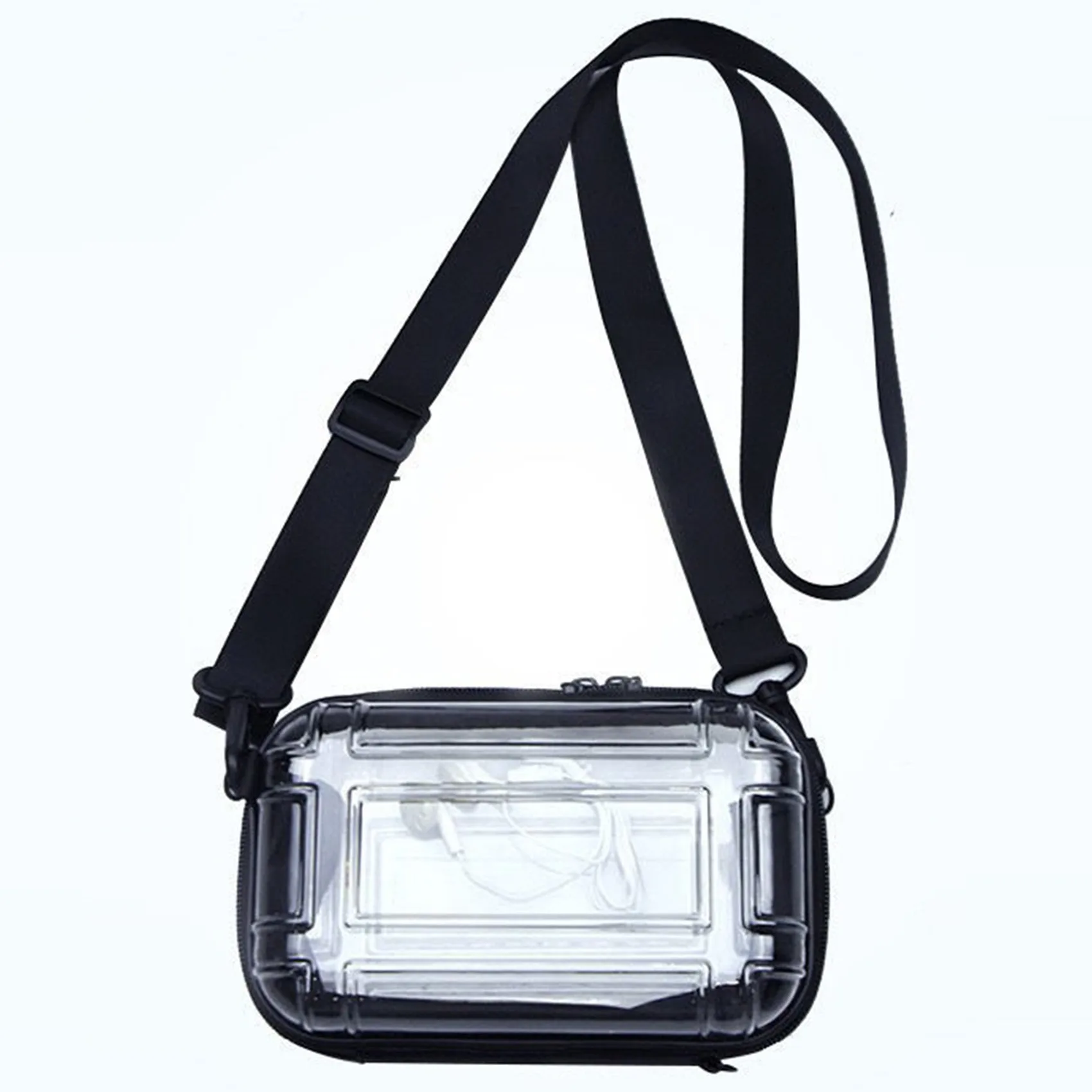 Women Transparent Clear Purse Crossbody Shoulder Bags with Removable Strap Stadium Approved Bags Zipper Closure