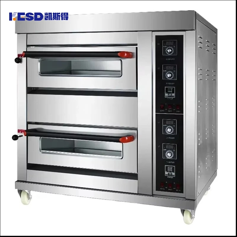 2-Deck 4-Tray Economy Set Bakery Oven Big Size Gas/Electric For Bakery Pizza And Bread Baking For Restaurants