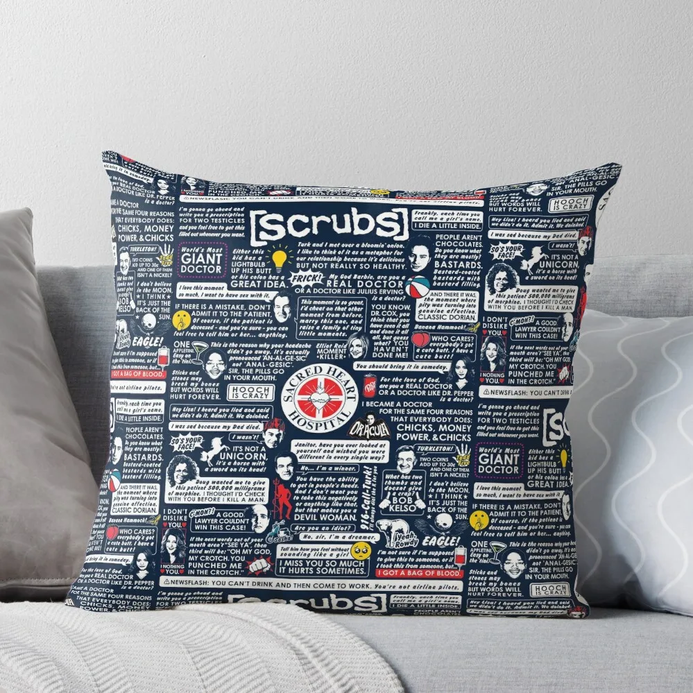 

Wise Words of Scrubs Throw Pillow luxury home accessories Decorative Cushions For Luxury Sofa Cushion Cover For Sofa anime girl