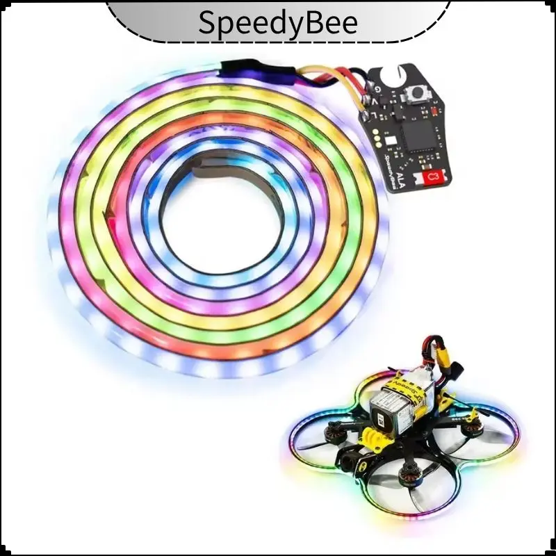 

SpeedyBee Bee35 Meteor LED V2 - Programmable RGB Lighting for FPV Drones, Betaflight Compatible, Waterproof Design