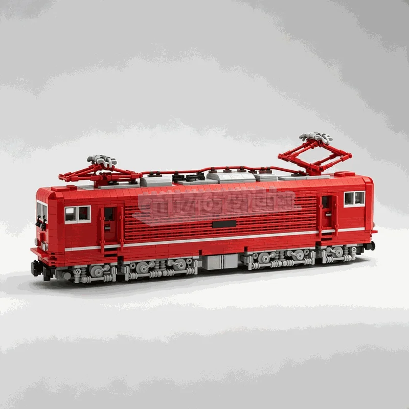 1826PCS Red Electric Locomotive Building Blocks Train Model With Remote Control Railway Engine DIY Assembly Toy Collection Gift