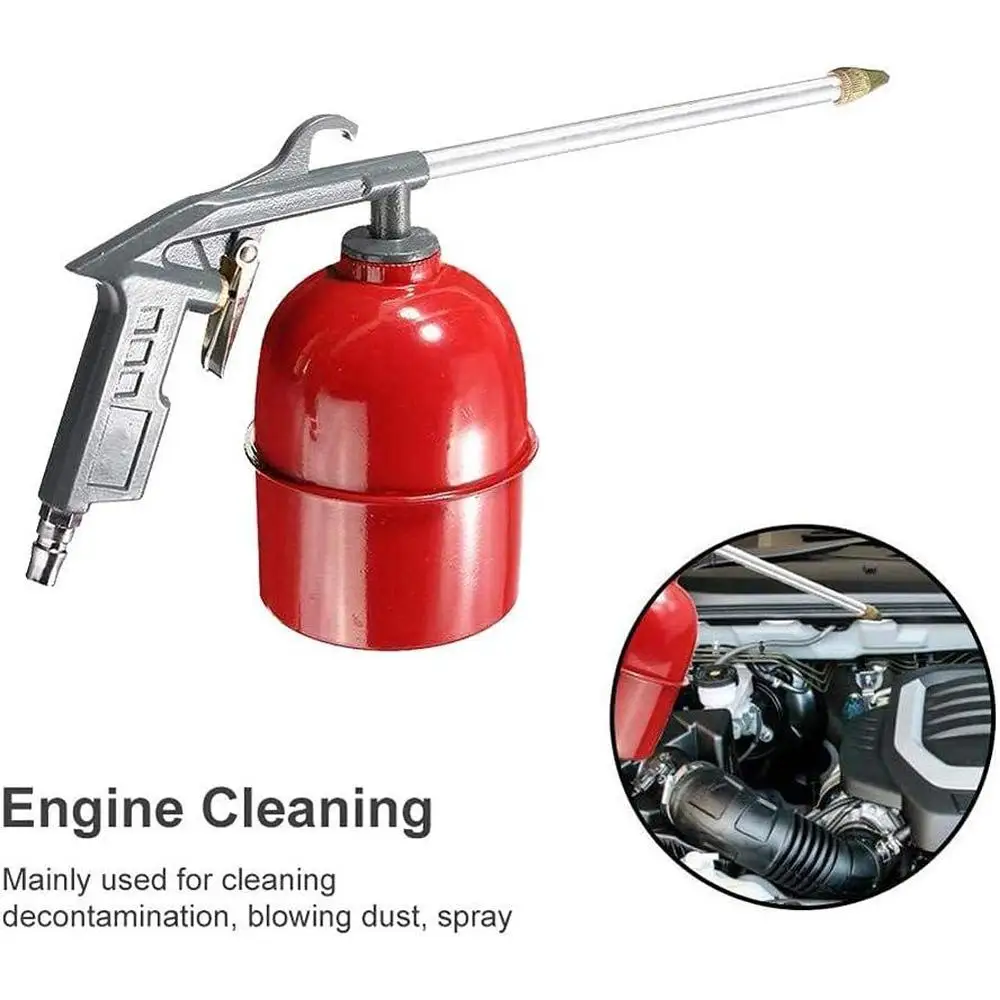 Zinc Alloy Pneumatic Cleaning Gun  Engine Cleaning Gun Solvent Air Sprayer Degreaser Car Repair Engine Oil Channel Cleaning Tool