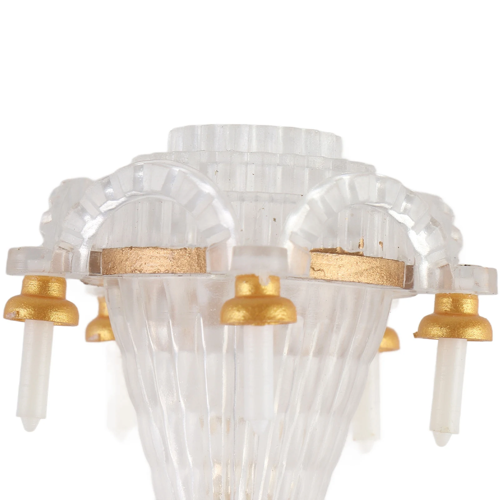 미니어처 샹들리에 1/12 스케일 생생한 장식용 미니 천장 램프 인형집용 5 LED 캔들 포함 인형집 천장 조명