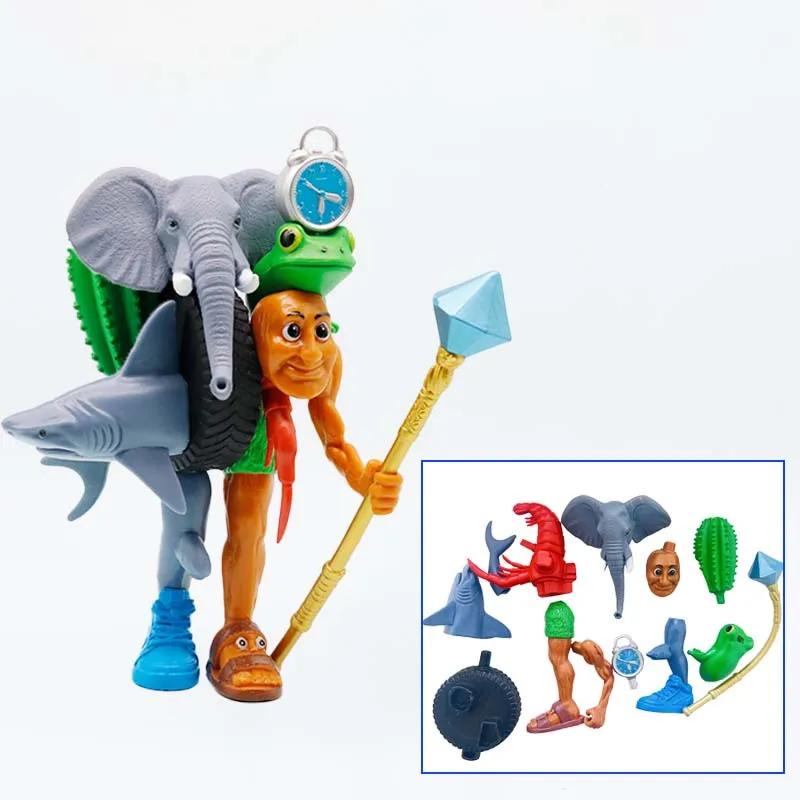 Figuras Tung Tung Sahur Set De 24 Figuras De Animales Brainrot Italianas – Tung Tung Sahur, Tralalero, Bombardiro Crocodillo Y Más, Con 2 Robots Combinables