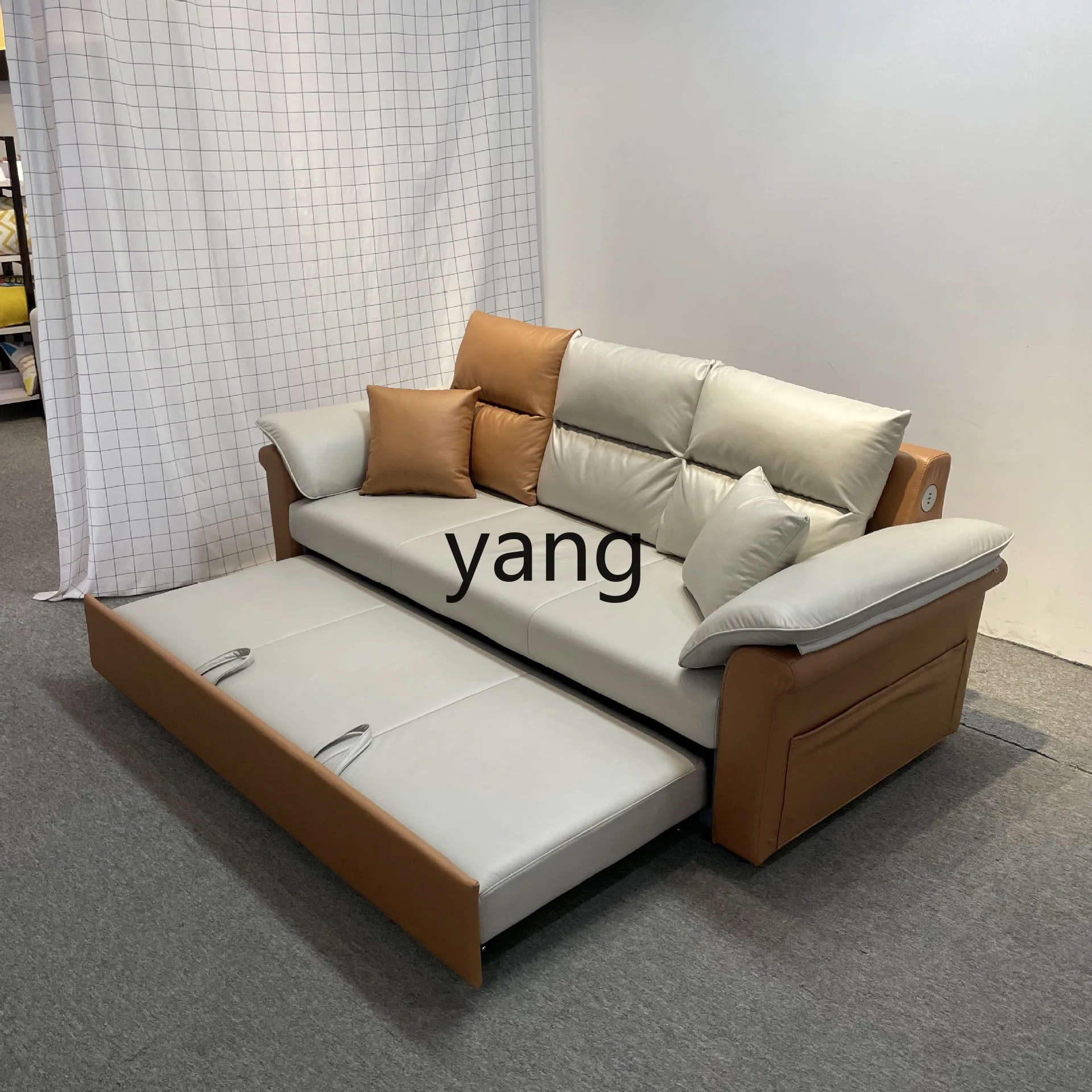 LMM technology cloth sofa bed, multi-functional living room triple sofa