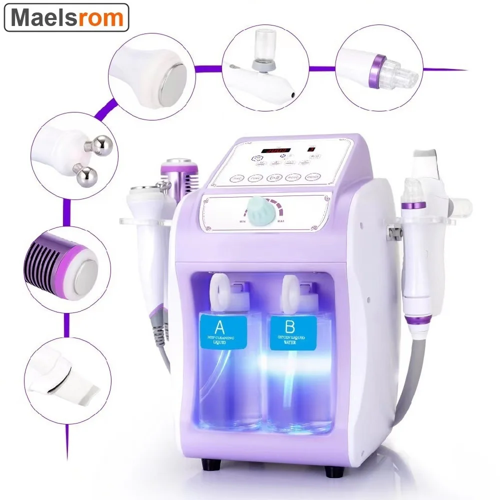 Hydrogen Oxygen Facial Machine 6 in 1 Microdermabrasion Bio-lifting Aquapeel for Salon Spa Home Use Skin Care Tools