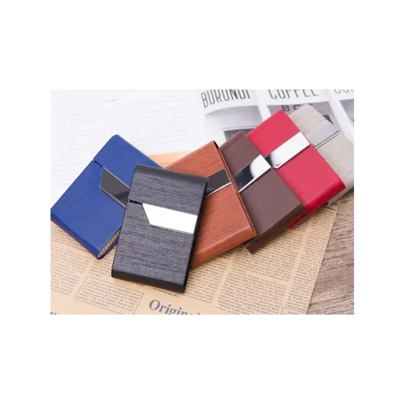 صندوق بطاقات عمل معدني من الألومنيوم للمكتب المحمول للرجال لتخزين بطاقات العمل للمؤسسات #2