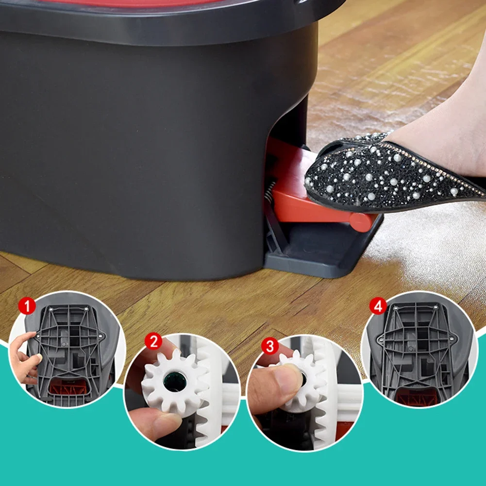 1pcs Spin Mop Heads Replacements Parts Easy Mop Pedal Broom Spin Way Clutch Bearing Bucket Gear Sprockets For O-Cedar For Vilida
