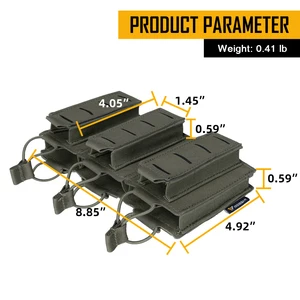 حقيبة IDOGEAR-Triple Mag ، حامل رخوة تكتيكي ، قطع بالليزر ، LSR ، 9 مم ، 556 ، 3570 أعلى 6 مبيعات 556 ذخيرة مزيفة - رقم 3
