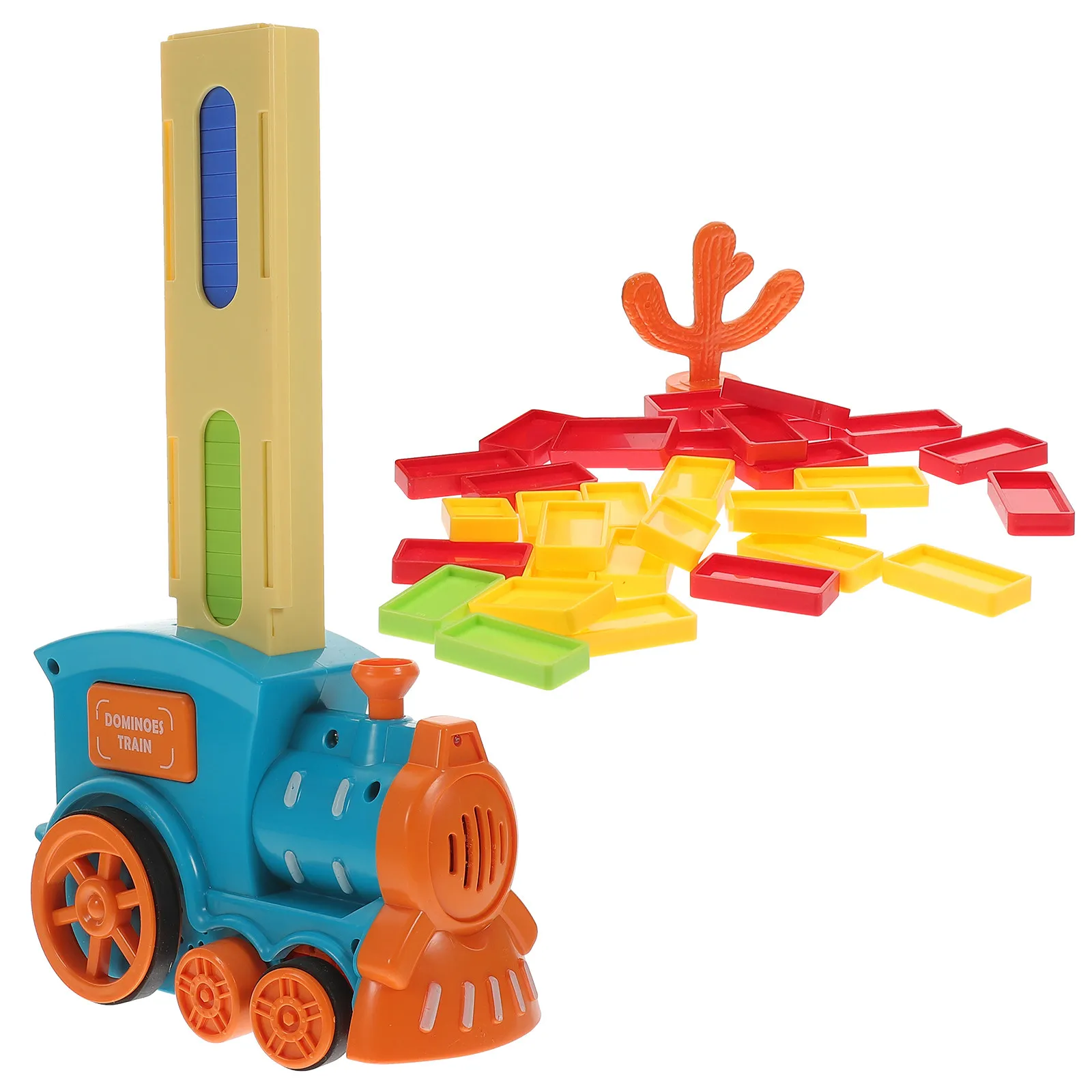 

1Set Children Electric Domino Train Compact ABS Educational Plastic Laying Train Early Intelligence Development Kids Play