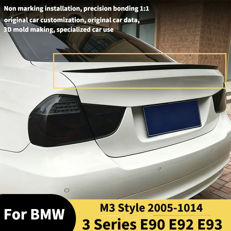 

Rear Trunk Wing for BMW 3 Series E90 E92 E93 2005-1014 M3 Style Car Spoiler Wings Fixed Wind Wing Accessories Body kits Tuning