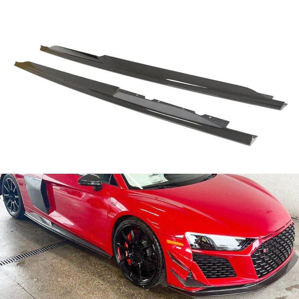 

Настоящие сухие боковые юбки из углеродного волокна, обшивка, автомобильные детали, автоаксессуары для Audi R8 PERFORMANCE Style