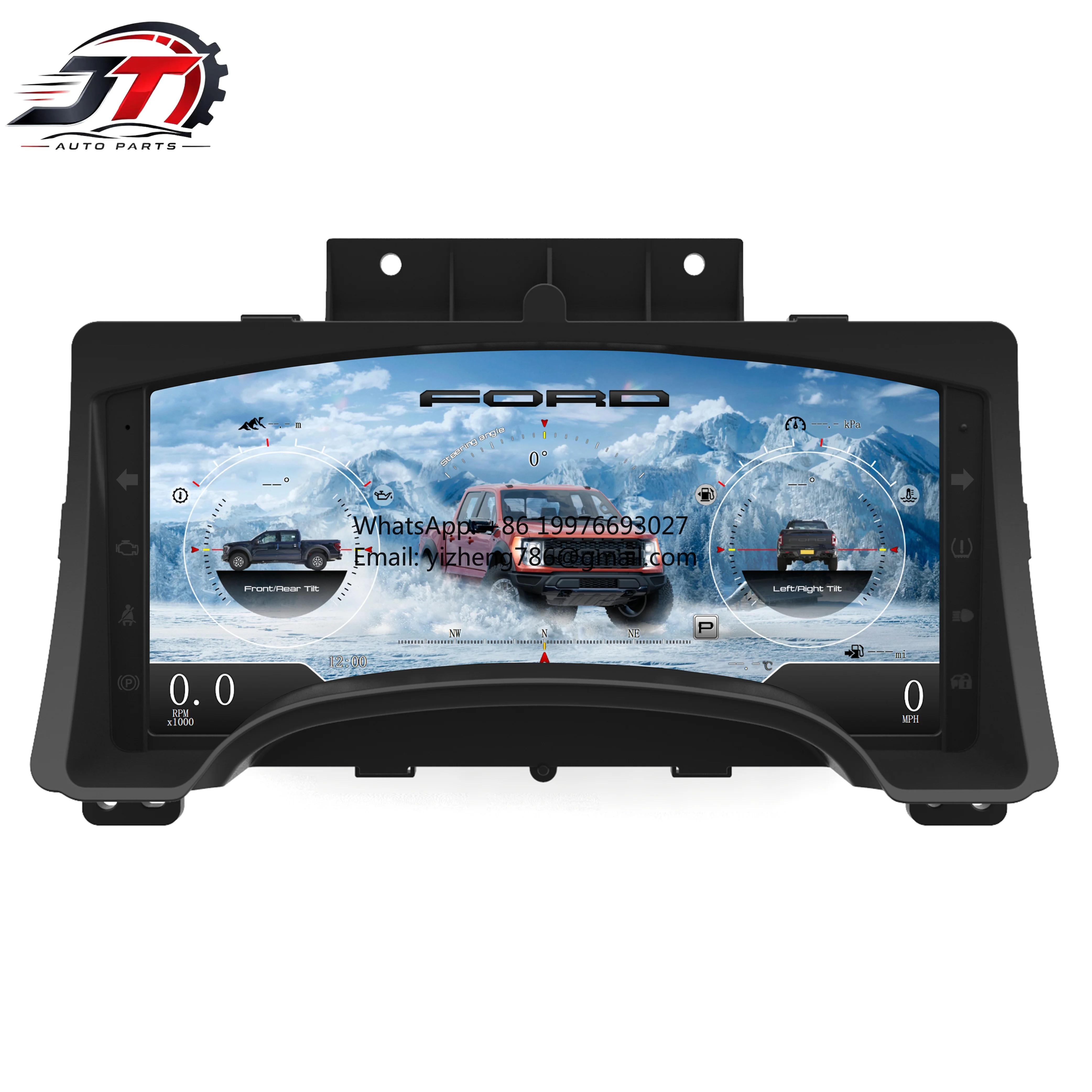 JT WEIJUNPRO New Dashboard Speedometer Digital Cluster Instrument Panel Upgrade Built-In GPS For Ford For F150 USB Connection 1-