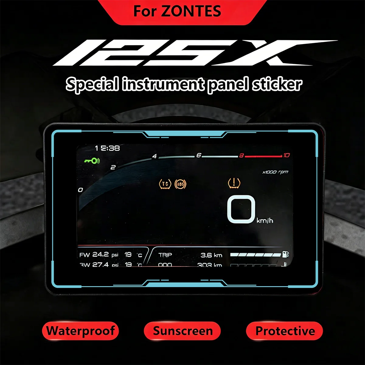 Motorcycle Instrument Panel Protective Stickers Waterproof Scratch Resistant Dashboard Accessories Decals for ZONTES 125X 125 X