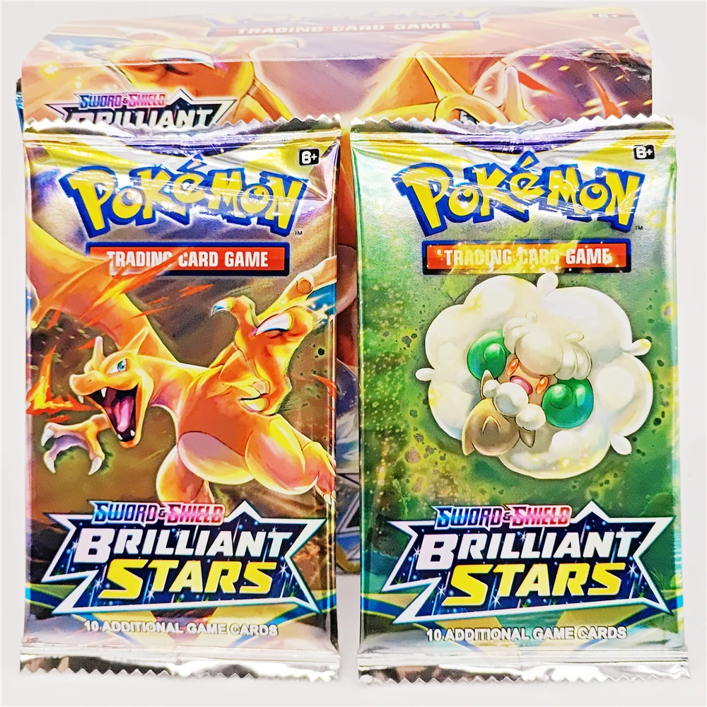 360Pcs English Version Pokemon TCG Sword And Shield Brilliant Stars Booster Box Trading Card Game Toys