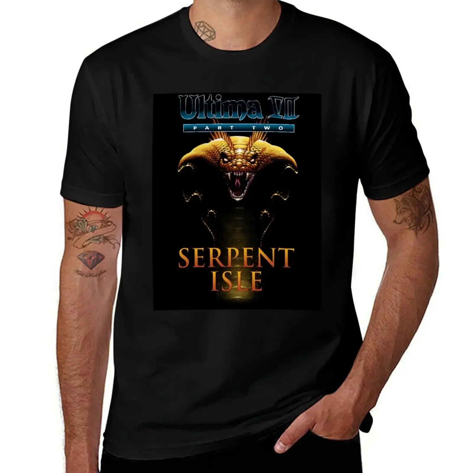 Classic Game Covers - Ultima VII Serpent Isle T-Shirt blacks custom t shirt vintage t shirt men