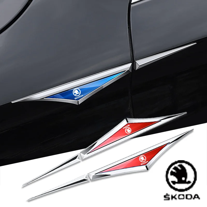 

2 pieces alloy car sticker car accessories for Skoda Kodiak GT Octavia Yeti Supai