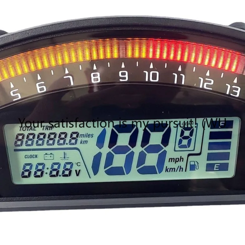 ZOCI-Motorcycle modification accessories display screen 6-speed LCD meter colorful adjustable odometer speedometer