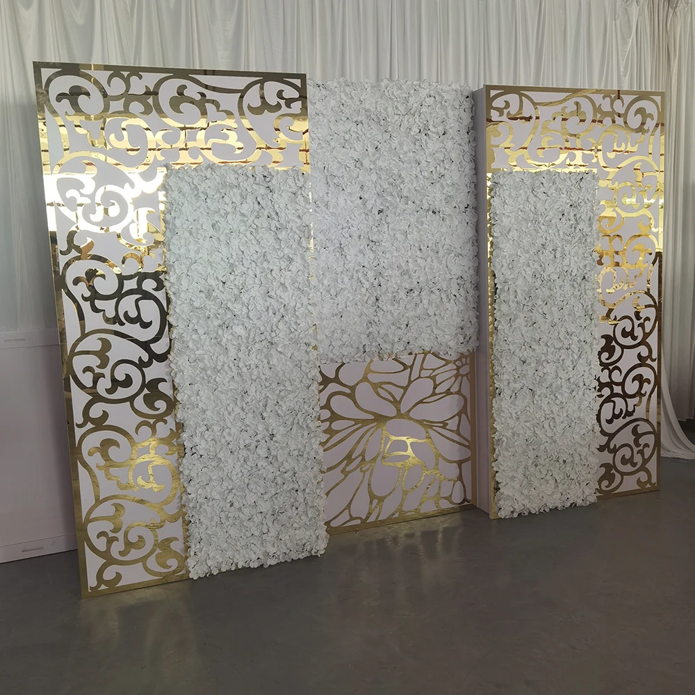 Creative Design Flower Rectangle Backdrops Panel Fabric Backdrop Covers Wedding Curve Backdrop