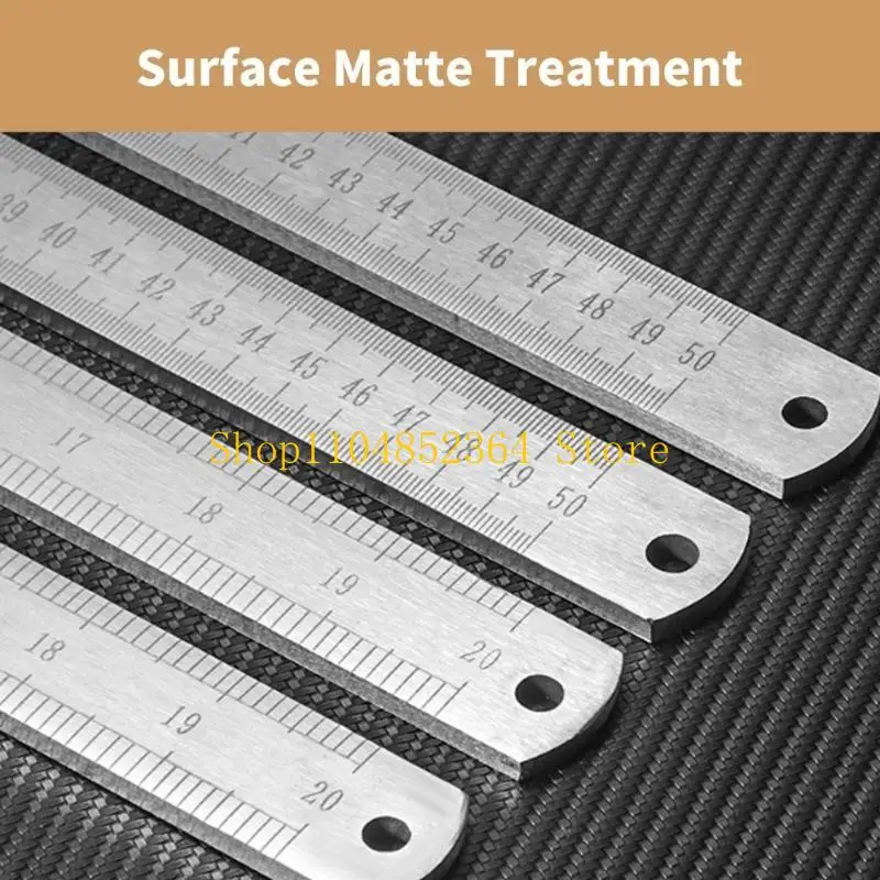 652F Robusts Stainless Steel Ruler Straight Edges with Easy to Read Indicators Suitable for Crafting Art and School Supplies