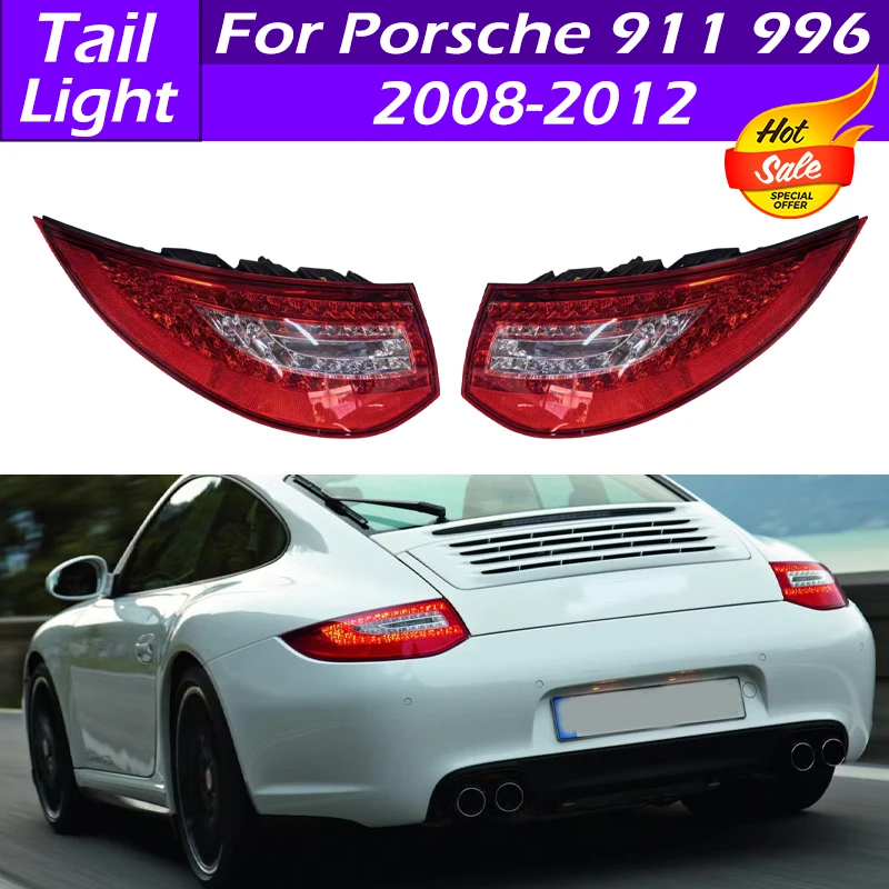 99763141104 99763141204 LED Rear Bumper Tail Light Car Taillights Assembly Stop Brake Lamp For Porsche 911 996 Carrera 2008-2012