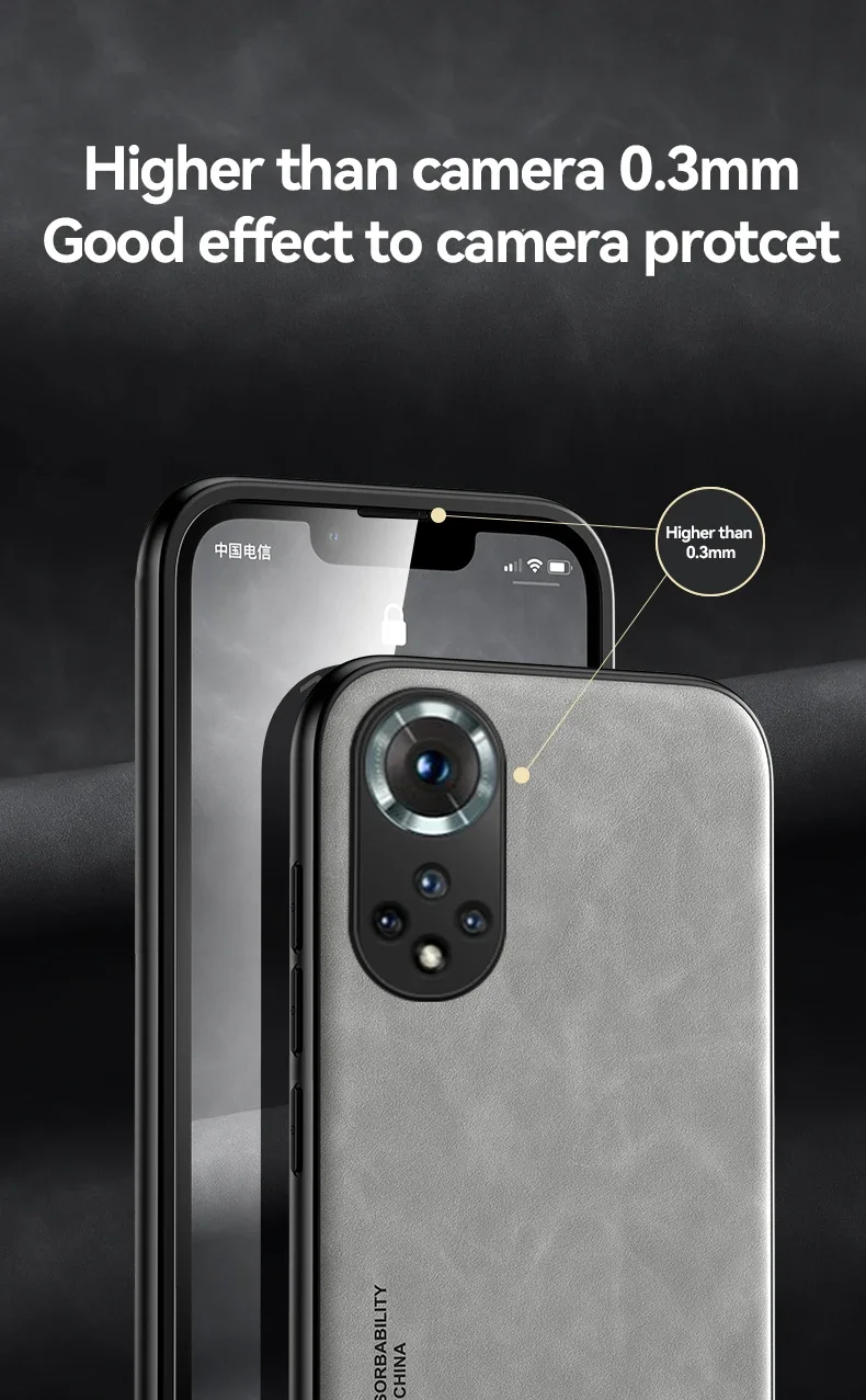 Leather Magnetic Case For Huawei Honor 90 50 20 70 Pro Nova 5T P30 P20 Honor50 Honor20 Full Protective Cover With Metal Plate on