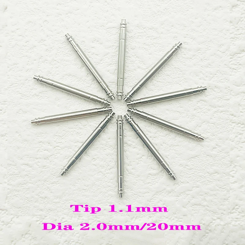 

Dia 2.0mm/20mm Strap Spring Bars 20mm Band Link Pins Tip 1.1mm Fits New Datejust Submarine GTM Explorer Men's Dive Watch