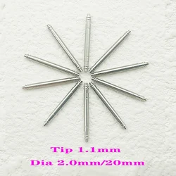 Dia 2.0mm/20mm Strap Spring Bars 20mm Band Link Pins Tip 1.1mm Fits New Datejust Submarine GTM Explorer Men's Dive Watch
