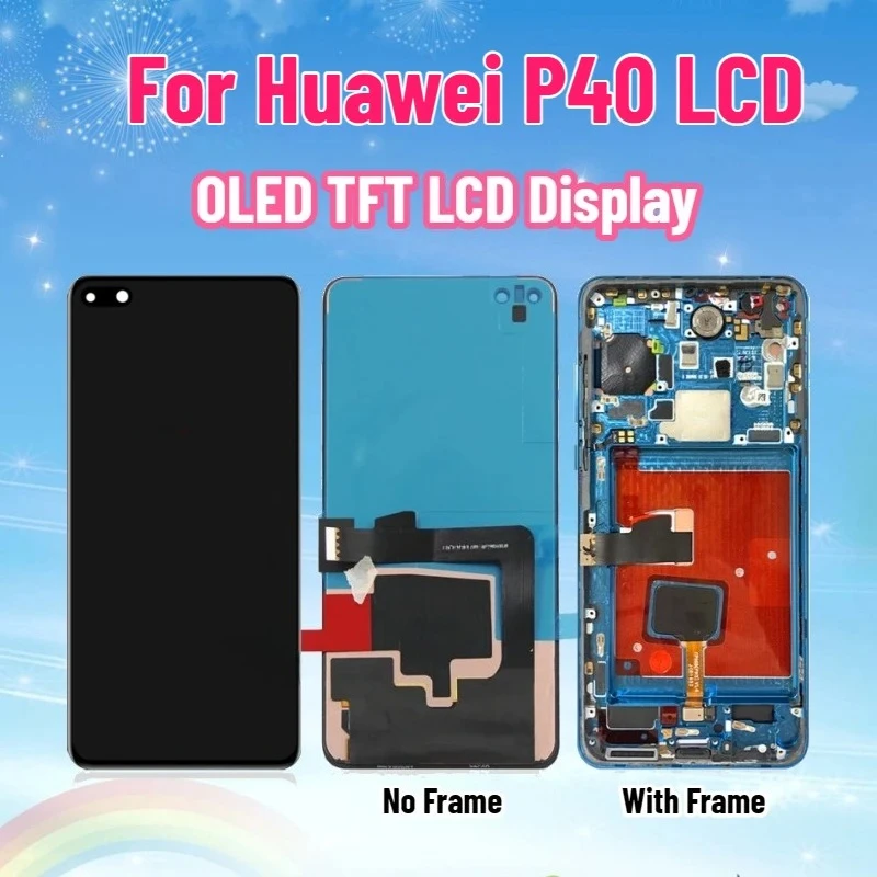 

6,1-дюймовый OLED TFT-экран P40 для Huawei P40, ЖК-дисплей ANA-N09 ANA-NX9 ANA-LX4, сенсорный экран, замена экрана для Huawei P40