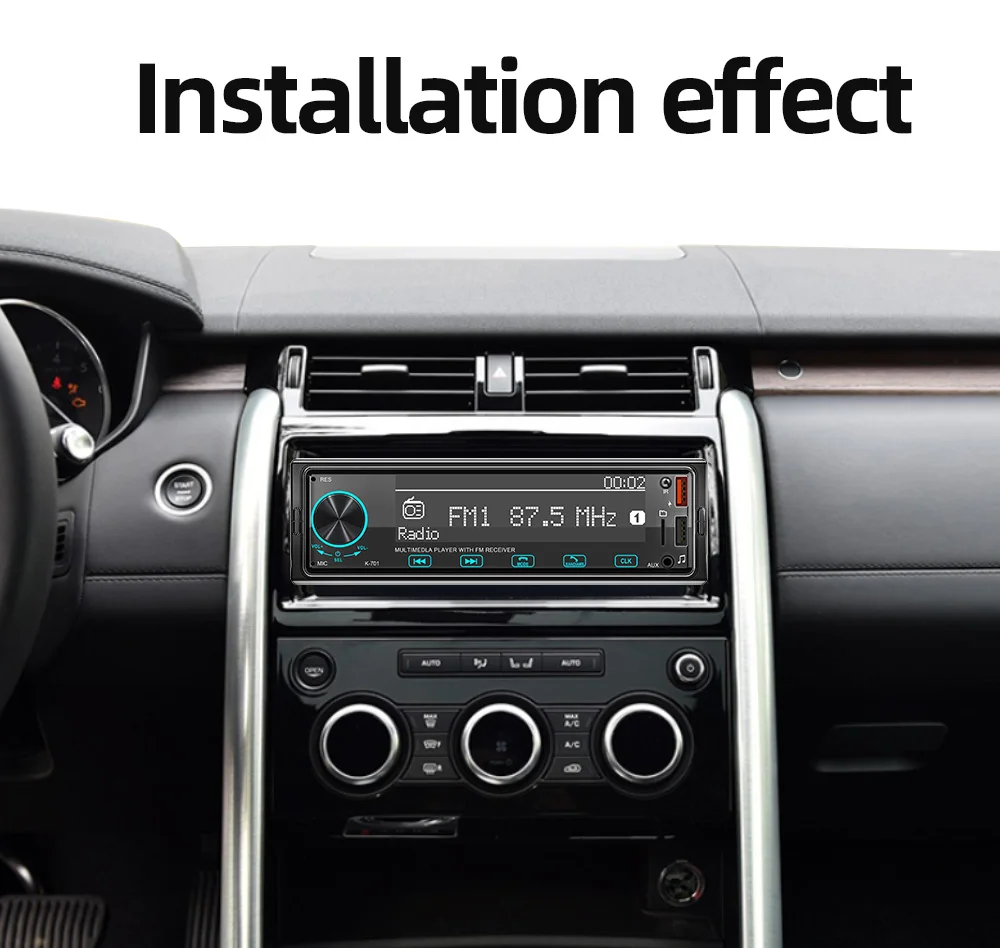 BQCC 1 Din مشغل MP3 للسيارة DAB راديو رقمي موقع صوت ثقيل ومبحث السيارة شاشة 2.5D زر لمس كامل صوت السيارة