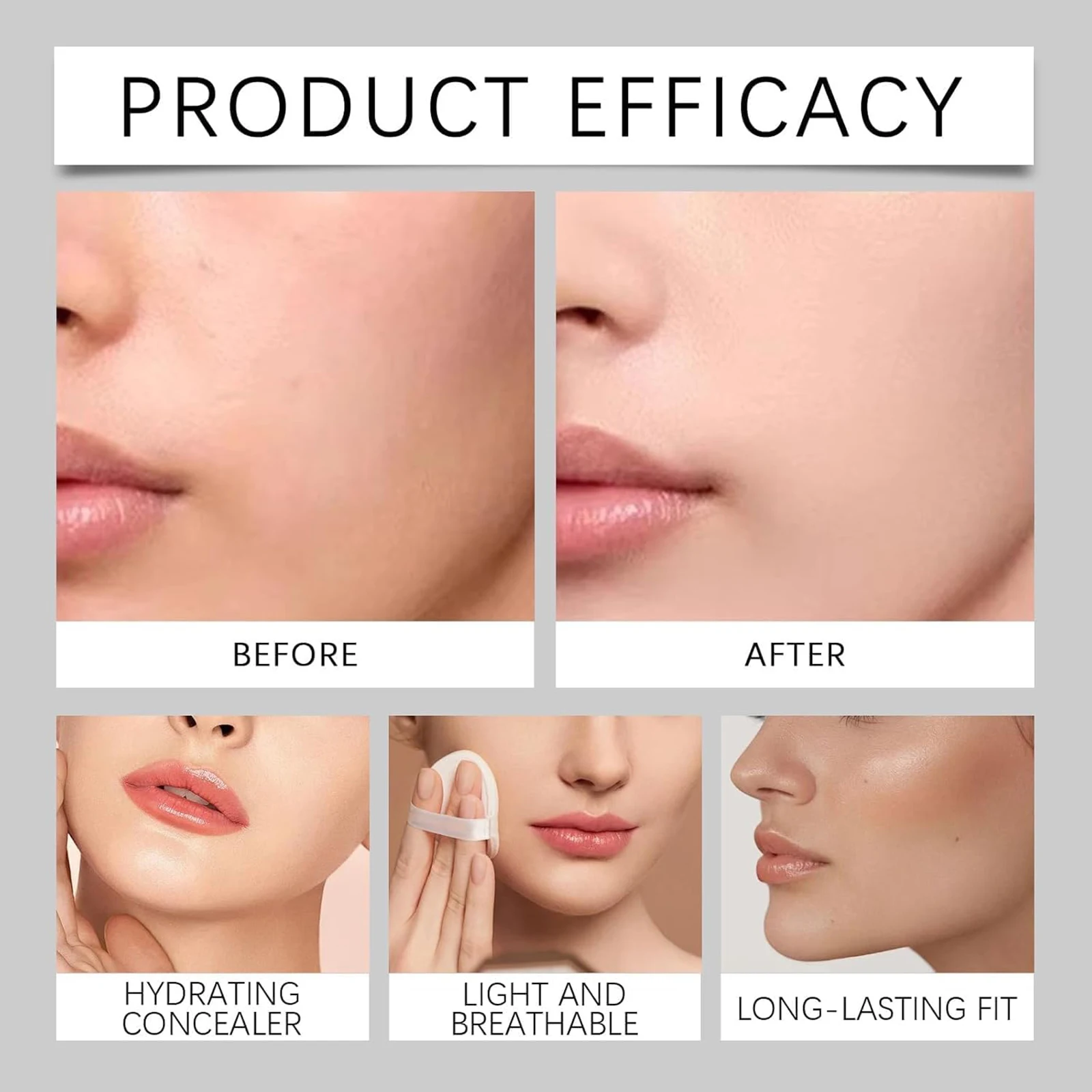 คอนซีลเลอร์ใต้ตาแบบกันน้ำ ให้ความกระจ่างใส ติดทนนาน พกพาสะดวก ครีมไฮไลท์ใต้ตา ปกปิดรอยคล้ำใต้ตาได้อย่างมีประสิทธิภาพ