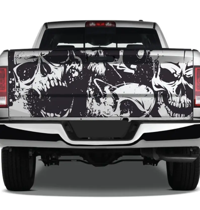 skulls-grunge-tattoo-grunge-splash-zombies-walking-dead-undead-graphic-wrap-tailgate-vinyl-decal-truck-pickup-suv