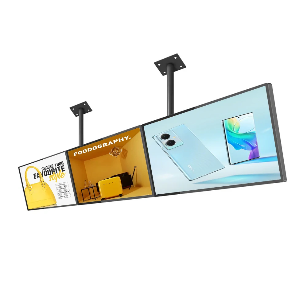 

Indoor Hanging 4K LCD Video Wall Digital Menu Screen 24/7 Display Shopping Mall Advertising Display 55 Inch Wall Mounted Signage