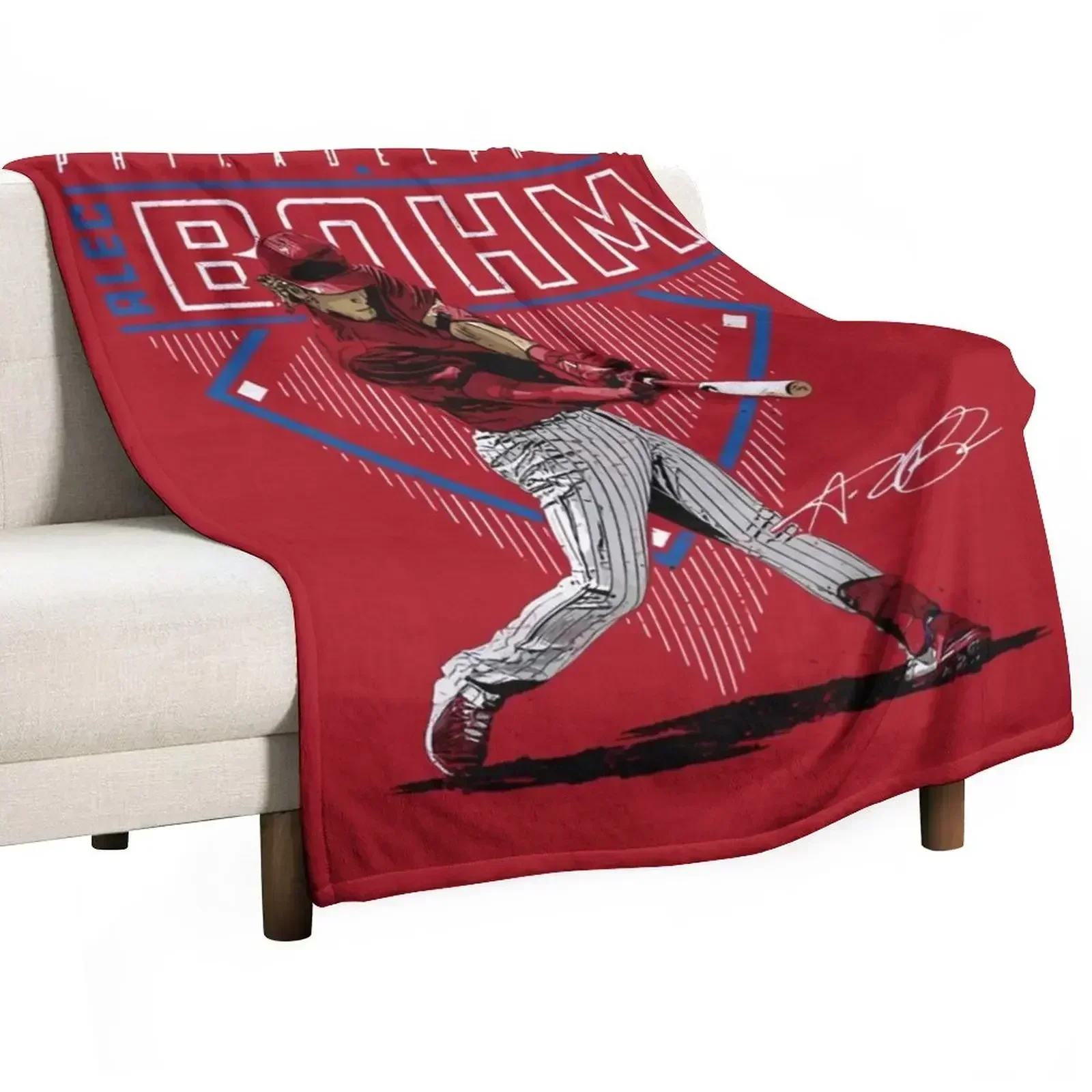 Alec Bohm Diamond Name Throw Blanket Nap Sofa Quilt Soft Decorative Throw Soft Beds Decoratives Blankets