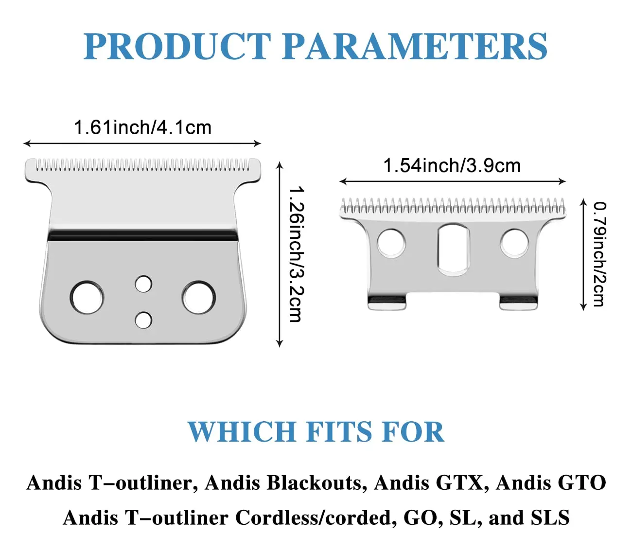 شفرة بديلة لـ Andis # 04710 # 04521 T outliners، Gtx، SL، SLS، Blackouts، ماكينة تشذيب خارجية لاسلكية/سلكية، فجوة صفر