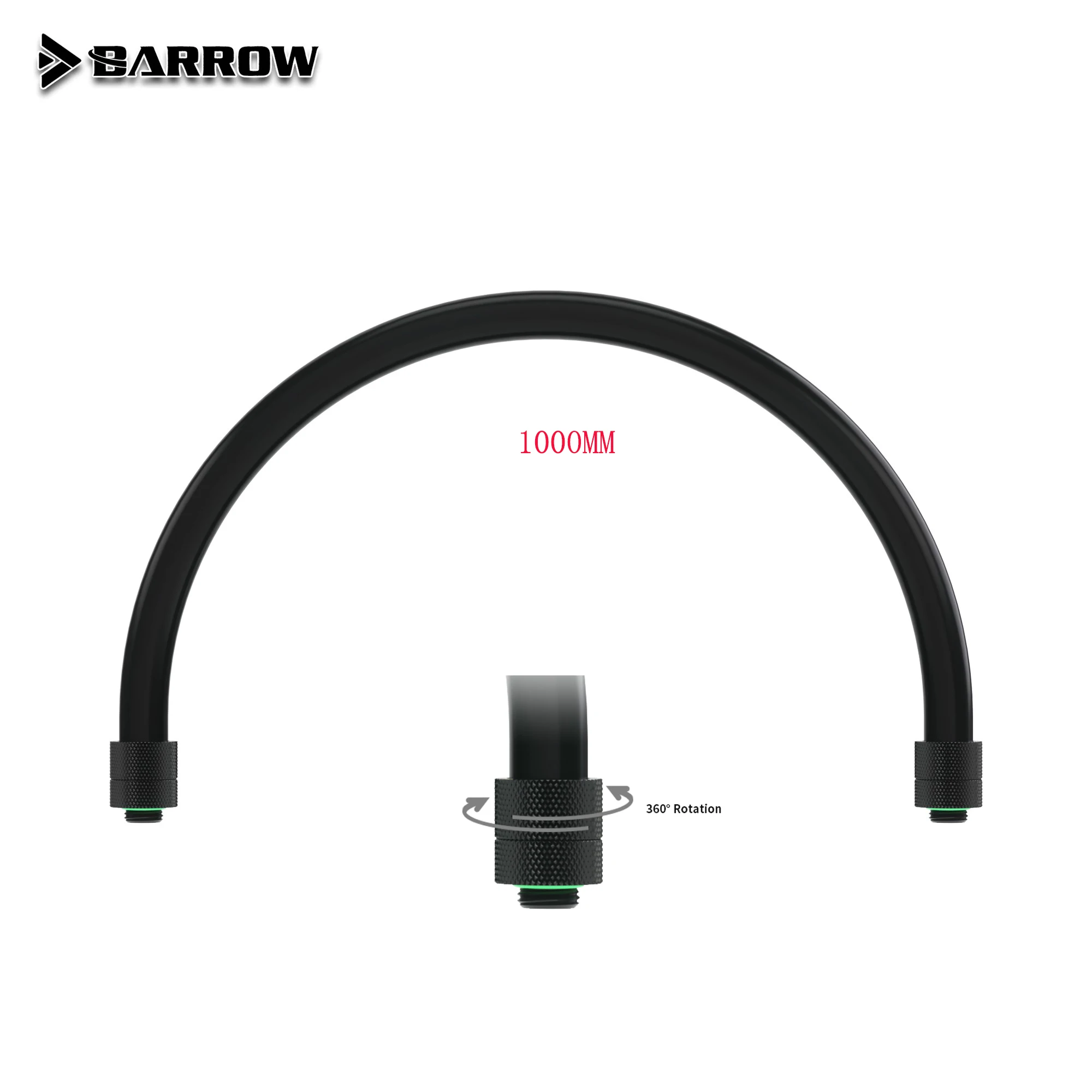

Barrow AIO Anti-Kink Soft Tube 1000mm with Rotary G1/4in Fittings PC Water Cooling Block for Mining Rig Water Cooling TXKN-3/8