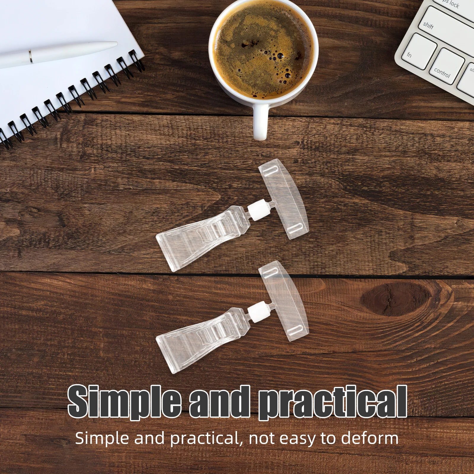 

20 PCS Transparent Label Holder Sign Clips for Retail Display Signs Labels with Clamp Shelves Shelf Card Slot Thumb U-shaped