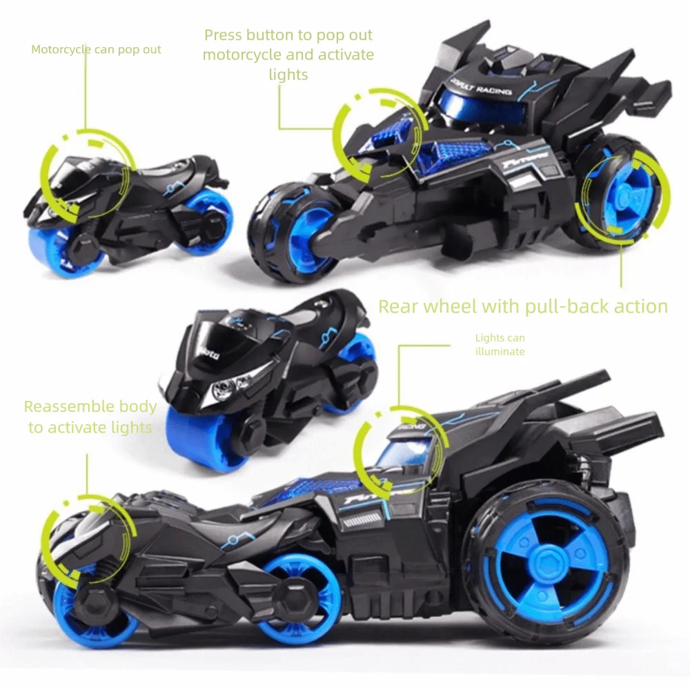 1:32 รถจักรยานยนต์ EJECTOR รถรุ่น Diecast รุ่น Inertia เด็กดึงกลับรถของเล่นโลหะผสมเสียงจําลองรถจักรยานยนต์ของเล่น