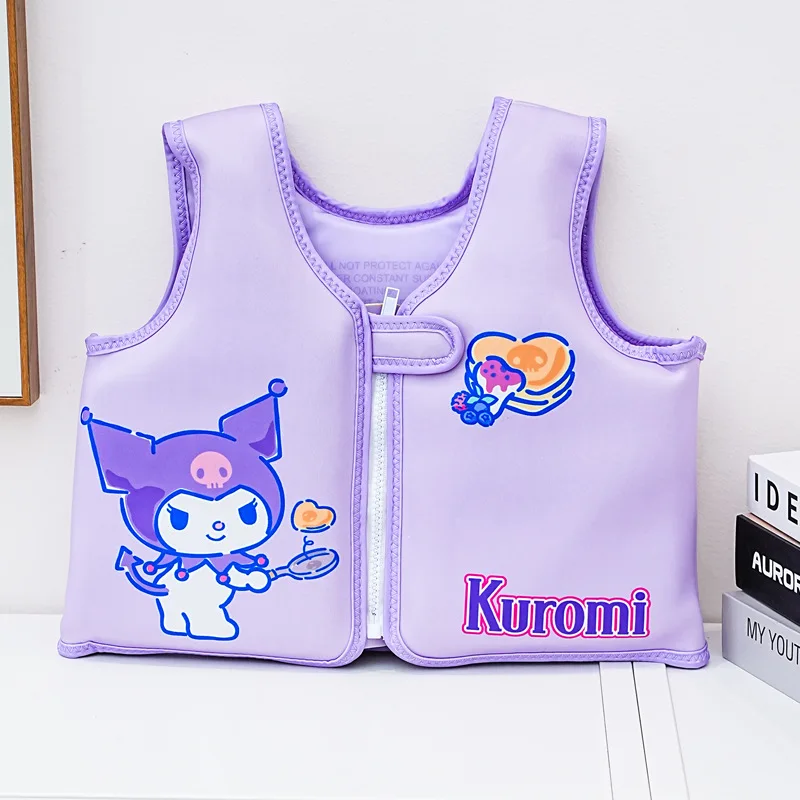 

Sanrio Hello Kitty Kuromi Babys Vest Kawaii Anime My Melody Cinnamoroll Hangyodon Cute Swimming Vest Girl Heart Gift for Kids