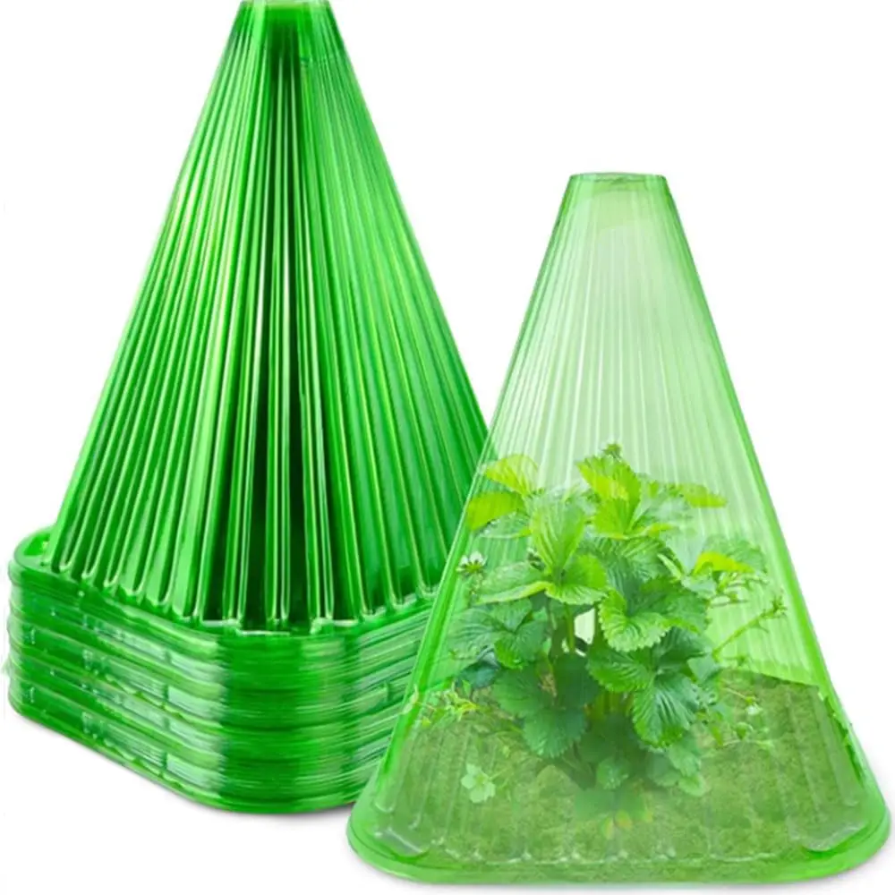5Pcs Garden Plant Cloches, Plastic Plant Bell Cover Reusable Mini Greenhouse, Frost Protection for Plant Cover Dome Tall
