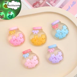 10PCS Noctilucent Star Bottle Series Resin Flatback Cabochons For Hairpin Scrapbooking DIY Jewelry Craft Decoration Accessories
