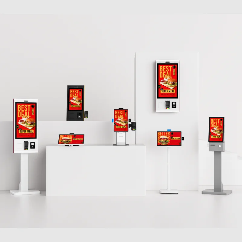 

32 Inch Modular Configuration Self Ordering Machine Standing Floor Rfid Reader QR Self Service Kiosk for Convenience Stores Cafe