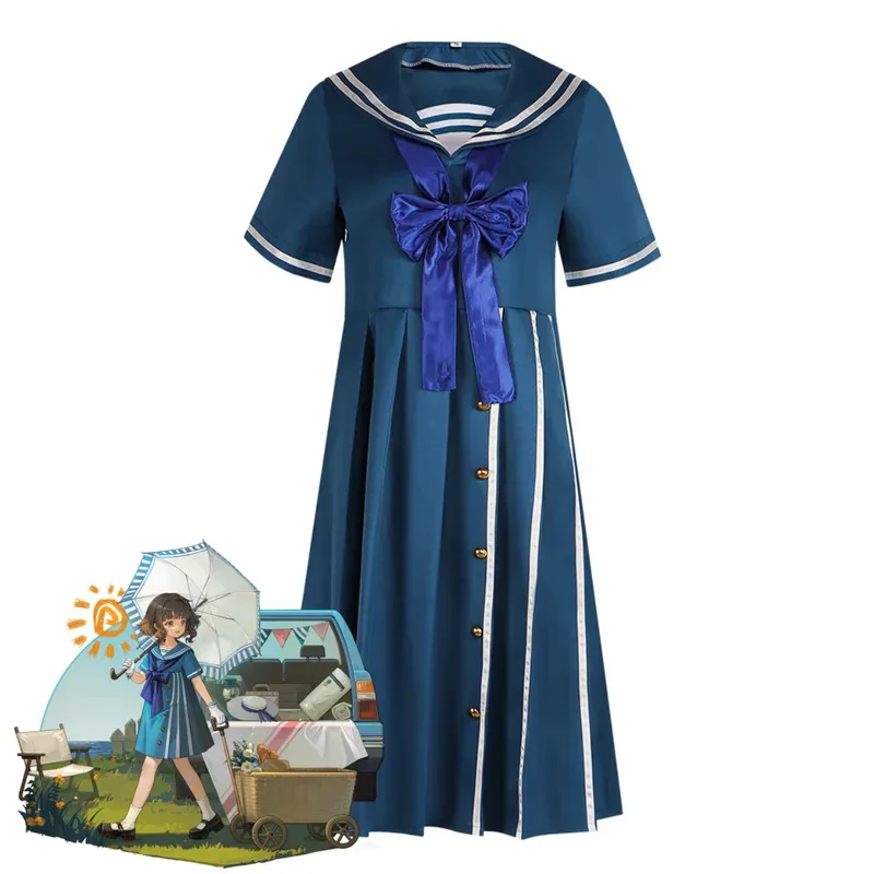

Game Reverse:1999 Eagle Cosplay Costume Anime Linkage Blue Seaman Dress Hat Wig Adult Woman Cute Carnival Christmas Suitv;2,r'6;