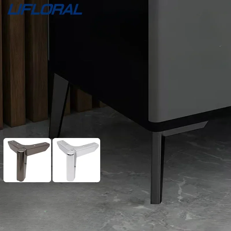 

4Pcs 15cm Light Luxury Metal Furniture Legs Sofa Feet Bed Cabinet Desk Coffee Table Foot Replacement Support Legs Hardware