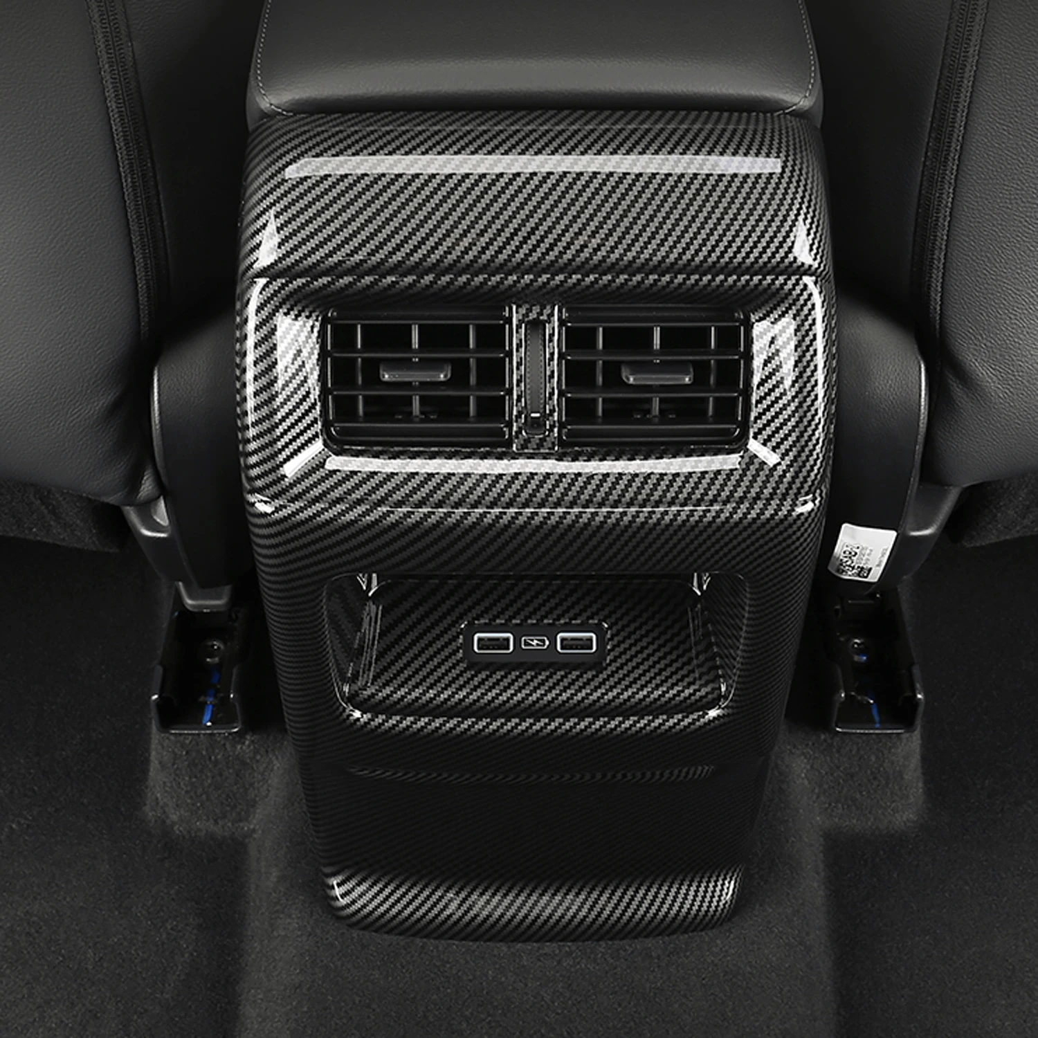 Car Accessories for Honda CR-V CRV 2023 2024 Carbon Fiber Style Interior Rear Air Vent Panel Cover Trim